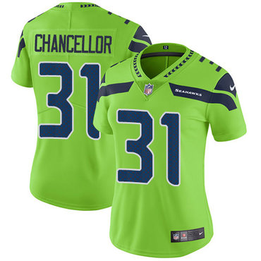 Nike Seahawks #31 Kam Chancellor Green Women's Stitched NFL Limited Rush Jersey