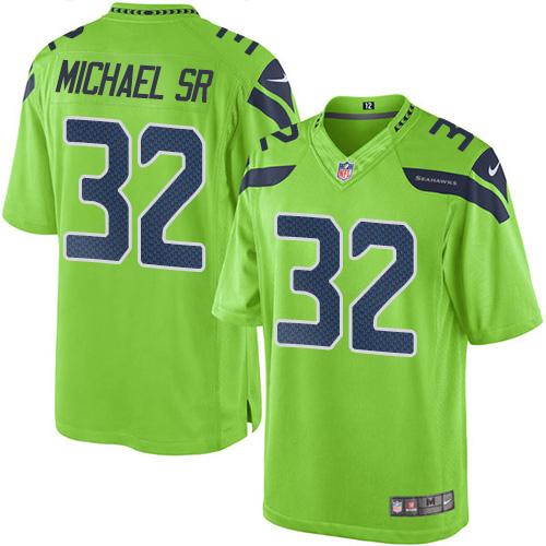 Nike Seahawks #32 Christine Michael SR Green Men's Stitched NFL Limited Rush Jersey Nike Seahawks #32 Christine Michael SR Green Men's Stitched NFL Limited Rush Jersey