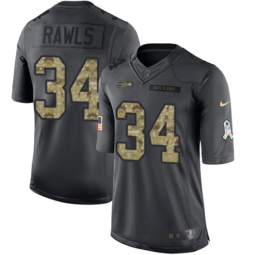 Nike Seahawks #34 Thomas Rawls Black Men's Stitched NFL Limited 2016 Salute to Service Jersey Nike Seahawks #34 Thomas Rawls Black Men's Stitched NFL Limited 2016 Salute to Service Jersey