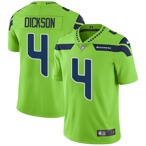 Nike Seahawks #4 Michael Dickson Green Men's Stitched NFL Limited Rush Jersey Nike Seahawks #4 Michael Dickson Green Men's Stitched NFL Limited Rush Jersey