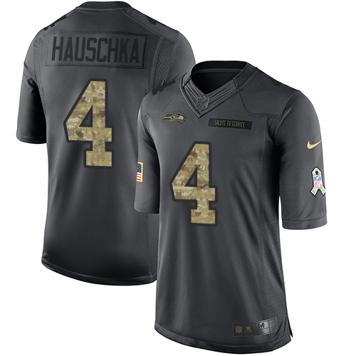 Nike Seahawks #4 Steven Hauschka Black Men's Stitched NFL Limited 2016 Salute to Service Jersey Nike Seahawks #4 Steven Hauschka Black Men's Stitched NFL Limited 2016 Salute to Service Jersey