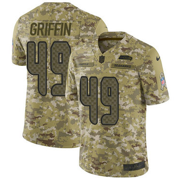 Nike Seahawks #49 Shaquem Griffin Camo Men's Stitched NFL Limited 2018 Salute To Service Jersey Nike Seahawks #49 Shaquem Griffin Camo Men's Stitched NFL Limited 2018 Salute To Service Jersey