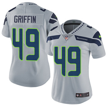 Nike Seahawks #49 Shaquem Griffin Grey Alternate Women's Stitched NFL Vapor Untouchable Limited Jersey Nike Seahawks #49 Shaquem Griffin Grey Alternate Women's Stitched NFL Vapor Untouchable Limited Jersey