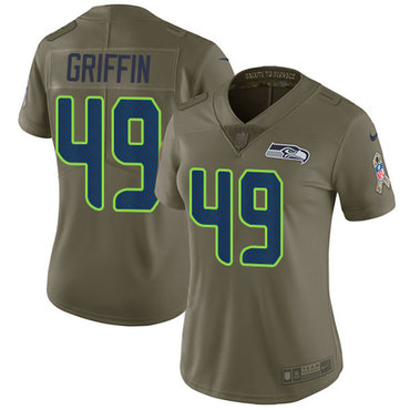 Nike Seahawks #49 Shaquem Griffin Olive Women's Stitched NFL Limited 2017 Salute to Service Jersey Nike Seahawks #49 Shaquem Griffin Olive Women's Stitched NFL Limited 2017 Salute to Service Jersey