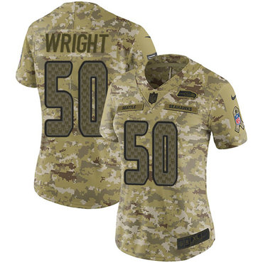 Nike Seahawks #50 K.J. Wright Camo Women's Stitched NFL Limited 2018 Salute to Service Jersey Nike Seahawks #50 K.J. Wright Camo Women's Stitched NFL Limited 2018 Salute to Service Jersey