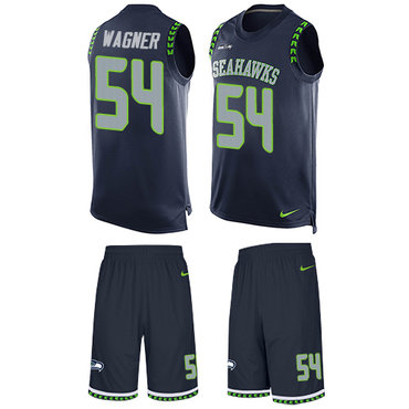 Nike Seahawks #54 Bobby Wagner Steel Blue Team Color Men's Stitched NFL Limited Tank Top Suit Jersey Nike Seahawks #54 Bobby Wagner Steel Blue Team Color Men's Stitched NFL Limited Tank Top Suit Jersey