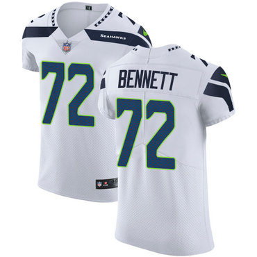 Nike Seahawks #72 Michael Bennett White Men's Stitched NFL Vapor Untouchable Elite Jersey Nike Seahawks #72 Michael Bennett White Men's Stitched NFL Vapor Untouchable Elite Jersey