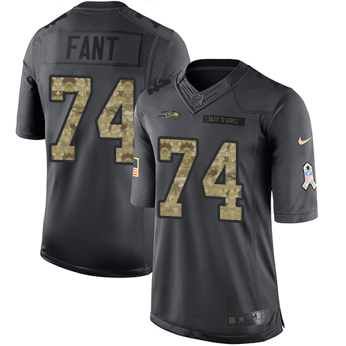 Nike Seahawks #74 George Fant Black Men's Stitched NFL Limited 2016 Salute to Service Jersey Nike Seahawks #74 George Fant Black Men's Stitched NFL Limited 2016 Salute to Service Jersey