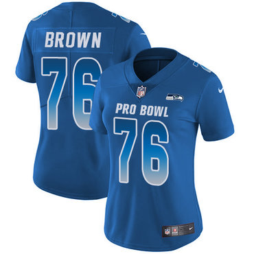 Nike Seahawks #76 Duane Brown Royal Women's Stitched NFL Limited NFC 2018 Pro Bowl Jersey Nike Seahawks #76 Duane Brown Royal Women's Stitched NFL Limited NFC 2018 Pro Bowl Jersey