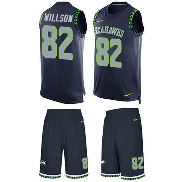Nike Seahawks #82 Luke Willson Steel Blue Team Color Men's Stitched NFL Limited Tank Top Suit Jersey Nike Seahawks #82 Luke Willson Steel Blue Team Color Men's Stitched NFL Limited Tank Top Suit Jersey