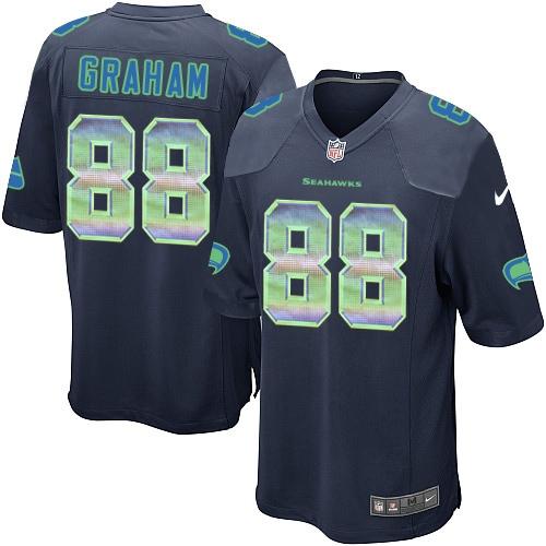 Nike Seahawks #88 Jimmy Graham Steel Blue Team Color Men's Stitched NFL Limited Strobe Jersey Nike Seahawks #88 Jimmy Graham Steel Blue Team Color Men's Stitched NFL Limited Strobe Jersey