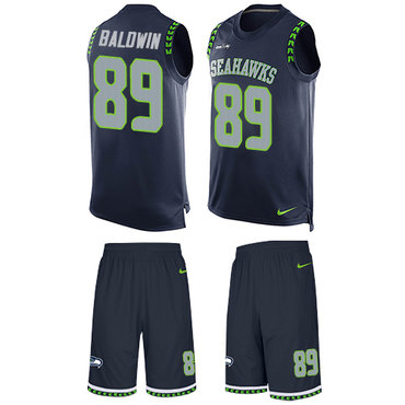 Nike Seahawks #89 Doug Baldwin Steel Blue Team Color Men's Stitched NFL Limited Tank Top Suit Jersey Nike Seahawks #89 Doug Baldwin Steel Blue Team Color Men's Stitched NFL Limited Tank Top Suit Jersey