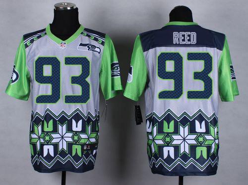 Nike Seahawks #93 Jarran Reed Grey Men's Stitched NFL Elite Noble Fashion Jersey - 副本 (2) Nike Seahawks #93 Jarran Reed Grey Men's Stitched NFL Elite Noble Fashion Jersey - 副本 (2)