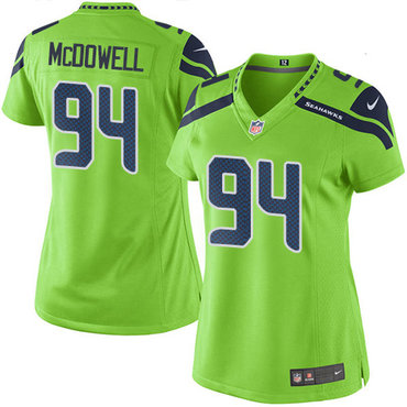 Nike Seahawks #94 Malik McDowell Green Women's Stitched NFL Limited Rush Jersey