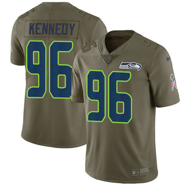 Nike Seahawks #96 Cortez Kennedy Olive Men's Stitched NFL Limited 2017 Salute to Service Jersey Nike Seahawks #96 Cortez Kennedy Olive Men's Stitched NFL Limited 2017 Salute to Service Jersey