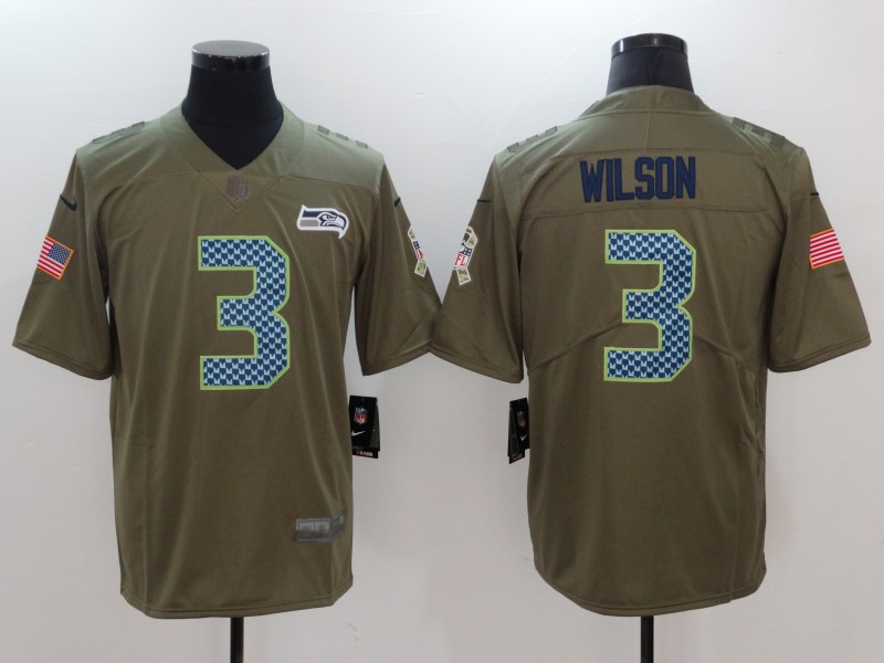 Nike Seahawks 3 Russell Wilson Olive Salute To Service Limited Jersey Nike Seahawks 3 Russell Wilson Olive Salute To Service Limited Jersey