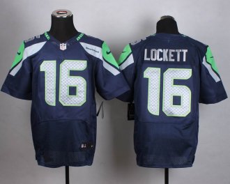 Nike Seattle Seahawks #16 Tyler Lockett Steel Blue Team Color Men's Stitched NFL Elite jersey Nike Seattle Seahawks #16 Tyler Lockett Steel Blue Team Color Men's Stitched NFL Elite jersey