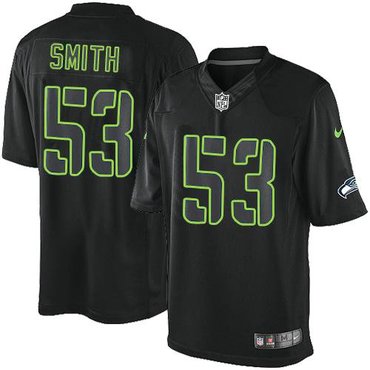 Nike Seattle Seahawks #53 Malcolm Smith Black Jerseys(Impact Limited) Nike Seattle Seahawks #53 Malcolm Smith Black Jerseys(Impact Limited)