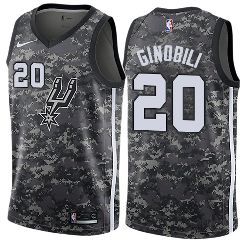 Nike Spurs #20 Manu Ginobili Black NBA Swingman City Edition 2018 19 Jersey