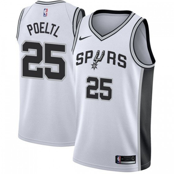 Nike Spurs #25 Jakob Poeltl White NBA Swingman Association Edition Jersey