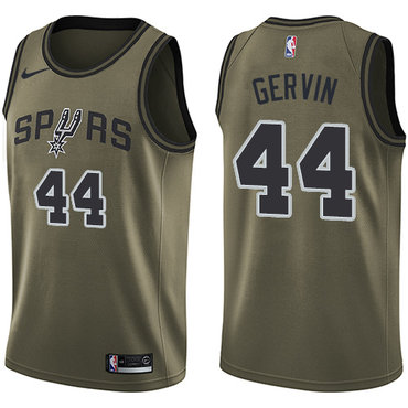 Nike Spurs #44 George Gervin Green Salute to Service NBA Swingman Jersey