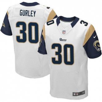 Nike St. Louis Rams #30 Todd Gurley White Men's Stitched NFL Elite Jersey Nike St. Louis Rams #30 Todd Gurley White Men's Stitched NFL Elite Jersey