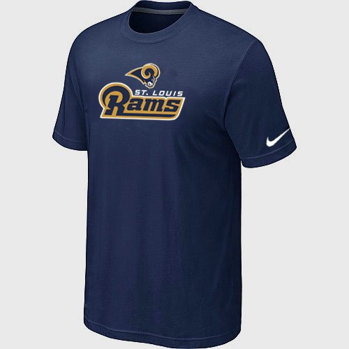 NEW NFL St. Louis Rams Authentic Logo T-Shirt D.blue NEW NFL St. Louis Rams Authentic Logo T-Shirt D.blue