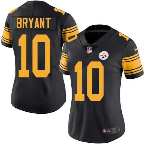 Nike Steelers #10 Martavis Bryant Black Women's Stitched NFL Limited Rush Jersey