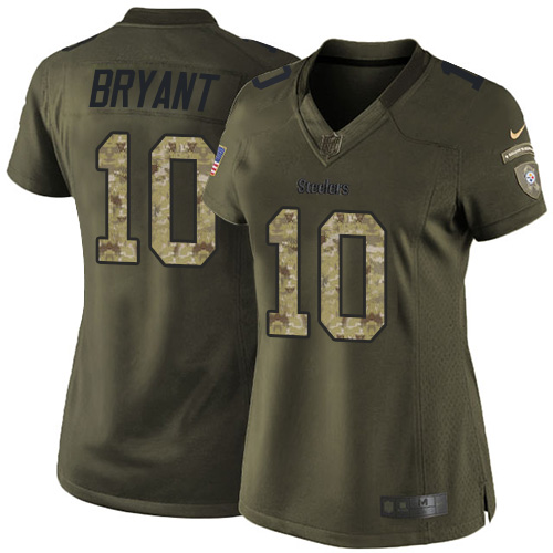 Nike Steelers #10 Martavis Bryant Green Women's Stitched NFL Limited 2015 Salute to Service Jersey