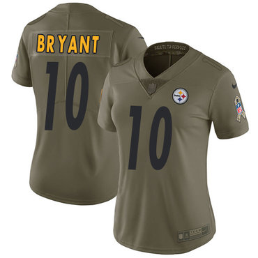 Nike Steelers #10 Martavis Bryant Olive Women's Stitched NFL Limited 2017 Salute to Service Jersey