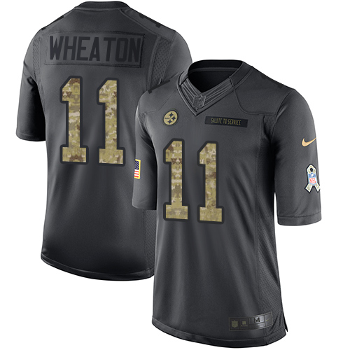 Nike Steelers #11 Markus Wheaton Black Men's Stitched NFL Limited 2016 Salute to Service Jersey Nike Steelers #11 Markus Wheaton Black Men's Stitched NFL Limited 2016 Salute to Service Jersey