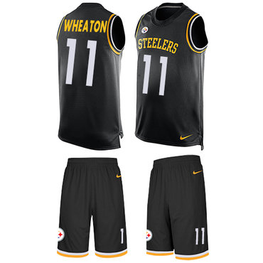 Nike Steelers #11 Markus Wheaton Black Team Color Men's Stitched NFL Limited Tank Top Suit Jersey