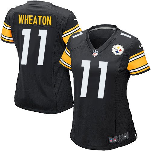 Nike Steelers #11 Markus Wheaton Black Team Color Women's Stitched NFL Elite Jersey