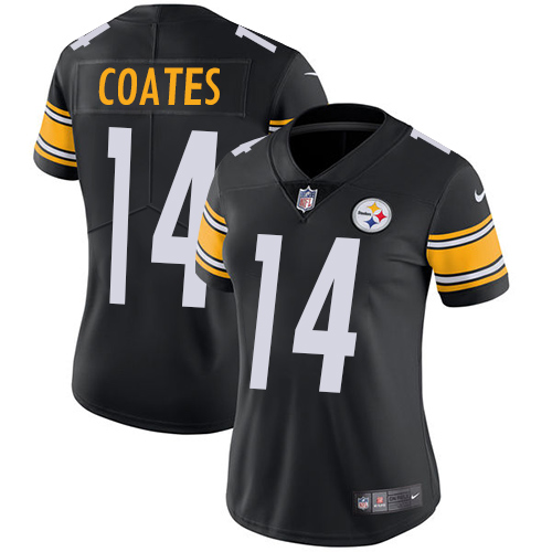 Nike Steelers #14 Sammie Coates Black Team Color Women's Stitched NFL Vapor Untouchable Limited Jersey