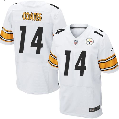 Nike Steelers #14 Sammie Coates White Men's Stitched NFL Elite Nike Steelers #14 Sammie Coates White Men's Stitched NFL Elite