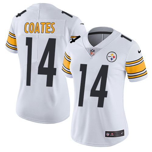Nike Steelers #14 Sammie Coates White Women's Stitched NFL Vapor Untouchable Limited Jersey
