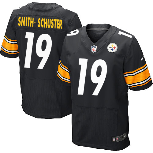 Nike Steelers #19 JuJu Smith-Schuster Black Team Color Men's Stitched NFL Elite Jersey