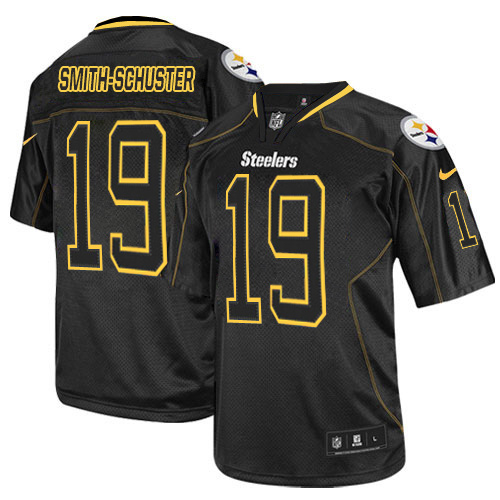 Nike Steelers #19 JuJu Smith-Schuster Lights Out Black Men's Stitched NFL Elite Jersey Nike Steelers #19 JuJu Smith-Schuster Lights Out Black Men's Stitched NFL Elite Jersey