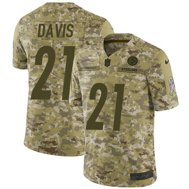 Nike Steelers #21 Sean Davis Camo Men's Stitched NFL Limited 2018 Salute To Service Jersey Nike Steelers #21 Sean Davis Camo Men's Stitched NFL Limited 2018 Salute To Service Jersey