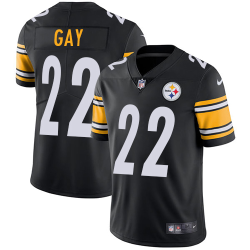 Nike Steelers #22 William Gay Black Team Color Men's Stitched NFL Vapor Untouchable Limited Jersey