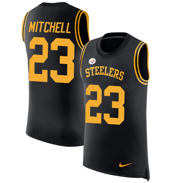 Nike Steelers #23 Mike Mitchell Black Team Color Men's Stitched NFL Limited Rush Tank Top Jersey