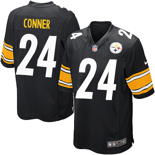 Nike Steelers #24 James Conner Black Team Color Youth Stitched NFL Elite Jersey