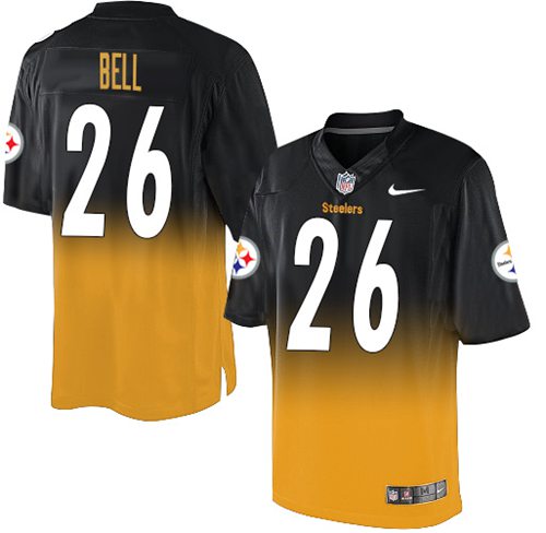 Nike Steelers #26 Le'Veon Bell Black Gold Men's Stitched NFL Elite Fadeaway Fashion Jersey Nike Steelers #26 Le'Veon Bell Black Gold Men's Stitched NFL Elite Fadeaway Fashion Jersey