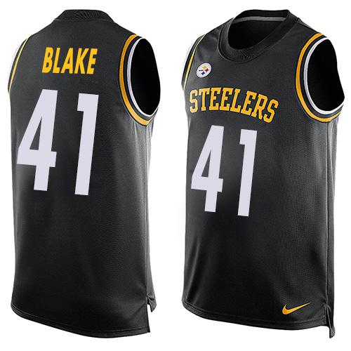 Nike Steelers #41 Antwon Blake Black Team Color Men's Stitched NFL Limited Tank Top Jersey