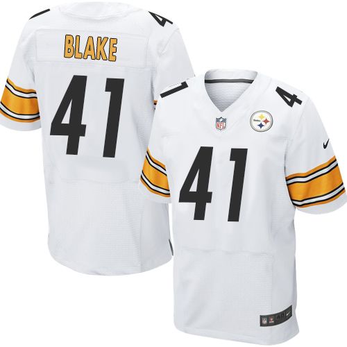 Nike Steelers #41 Antwon Blake White Men's Stitched NFL Elite Jersey Nike Steelers #41 Antwon Blake White Men's Stitched NFL Elite Jersey