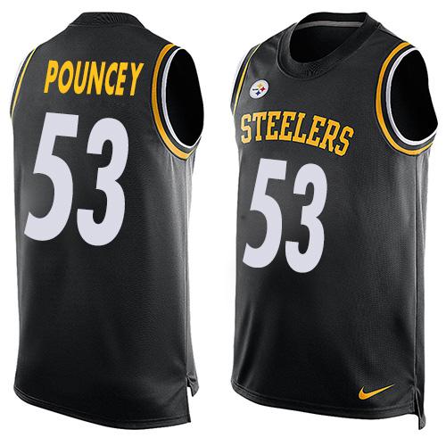 Nike Steelers #53 Maurkice Pouncey Black Team Color Men's Stitched NFL Limited Tank Top Jersey Nike Steelers #53 Maurkice Pouncey Black Team Color Men's Stitched NFL Limited Tank Top Jersey