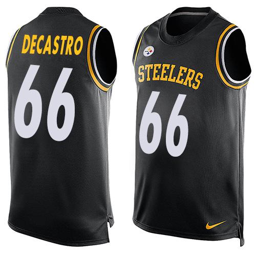 Nike Steelers #66 David DeCastro Black Team Color Men's Stitched NFL Limited Tank Top Jersey Nike Steelers #66 David DeCastro Black Team Color Men's Stitched NFL Limited Tank Top Jersey