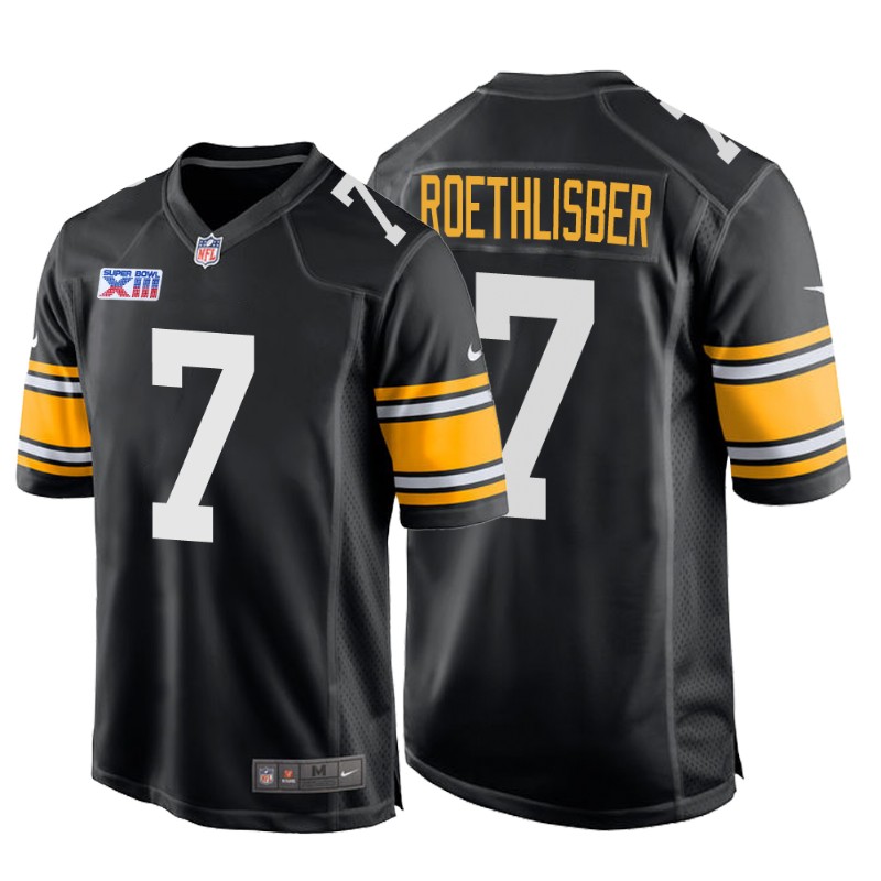 Nike Steelers #7 Ben Roethlisberger Super Bowl XIII 1978 Retro Game NFL Jersey Black Nike Steelers #7 Ben Roethlisberger Super Bowl XIII 1978 Retro Game NFL Jersey Black