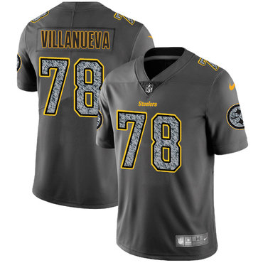 Nike Steelers #78 Alejandro Villanueva Gray Static Men's NFL Vapor Untouchable Game Jersey