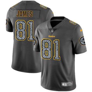 Nike Steelers #81 Jesse James Gray Static Youth NFL Vapor Untouchable Game Jersey